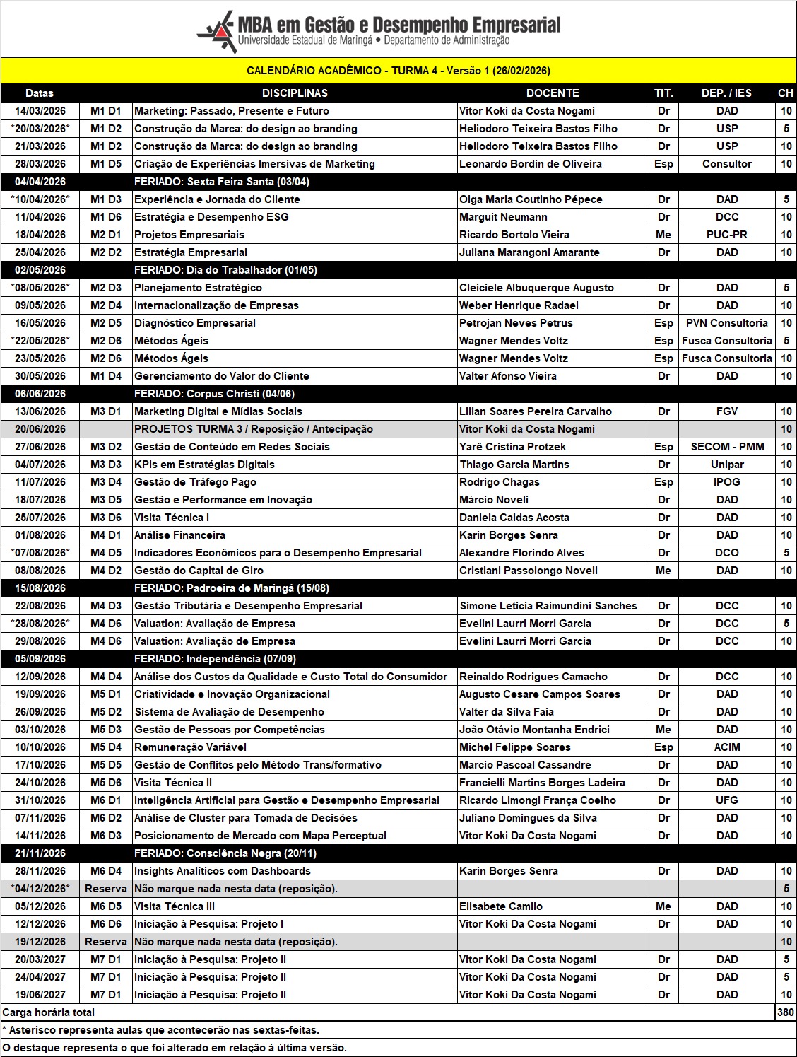 Calendário Acadêmico - MBA UEM - Turma 4 (2026) - v1.jpeg